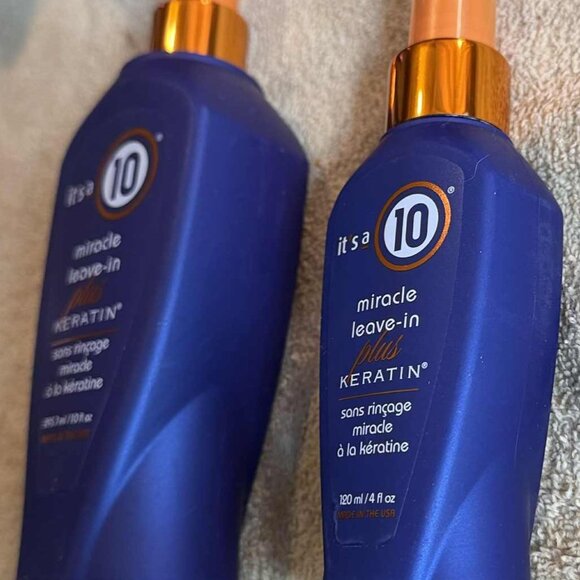 2 Bottles Brand New "It's a 10 Miracle Leave-In Plus Keratin Hair Product" - Picture 6 of 6
